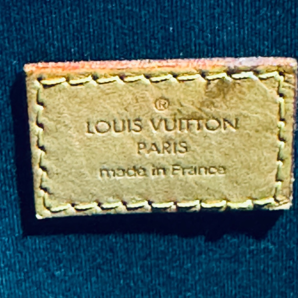 Louis Vuitton Alma GM Top Handle Bag Vernis Patent Leather Bleu Nuit - Picture 8 of 12